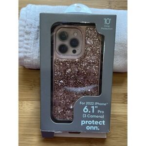 6.1" Pro (3 Camera) Protect Onn iphone Cover- Sparkling‎ Pink